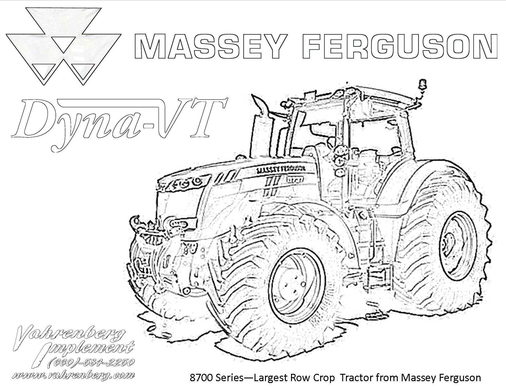 Kids Corner Coloring Page Massey Ferguson 8700 Series  VItractorworld